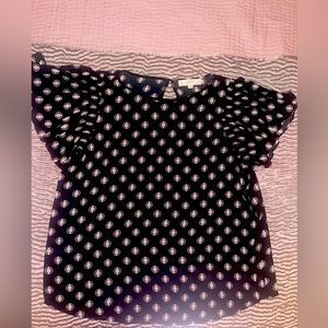 LOFT EUC Flutter Sleeve Blouse